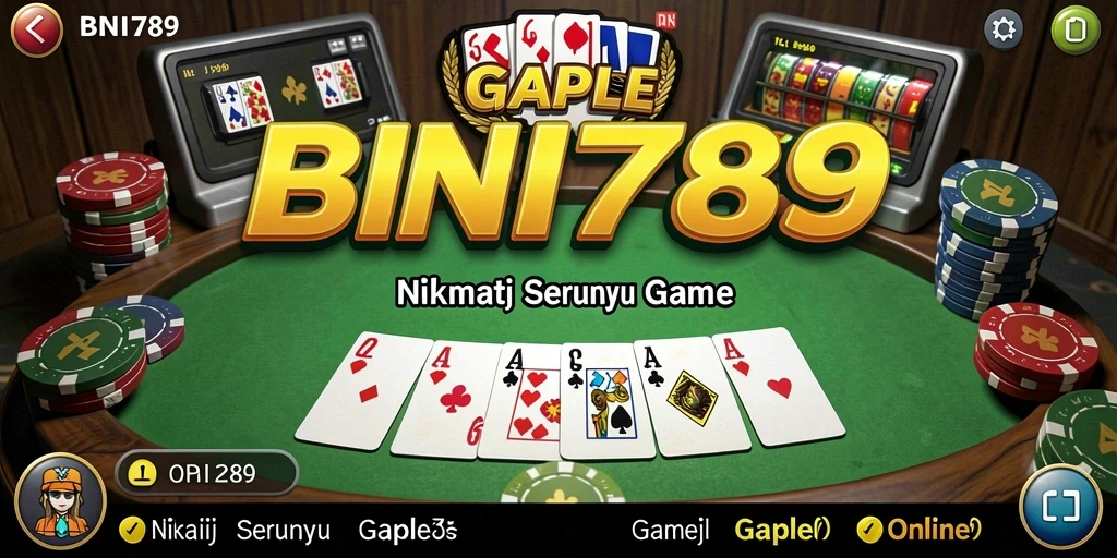 Tampilan gameplay seru dalam game Gaple BNI789.