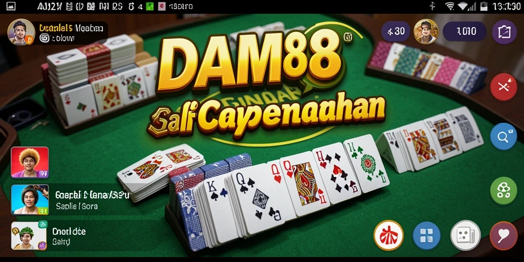 Screenshot gameplay <strong>DAM88</strong> menampilkan suasana bermain Gaple yang seru.