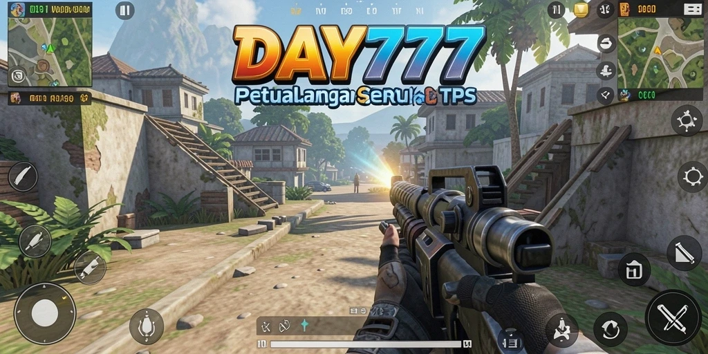 Screenshot utama menunjukkan aksi seru dalam gameplay TPS.
