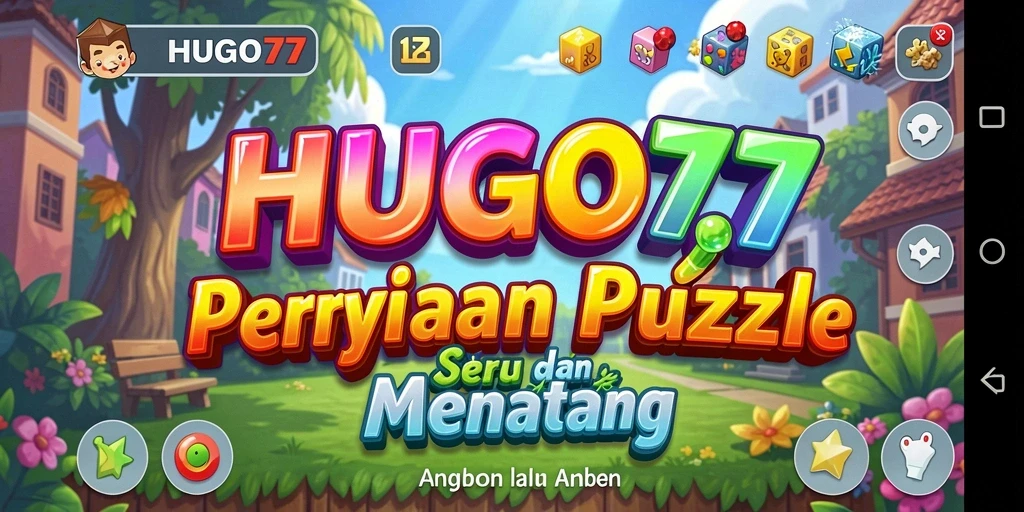 Tampilan gameplay HUGO77 yang menarik dan penuh warna.