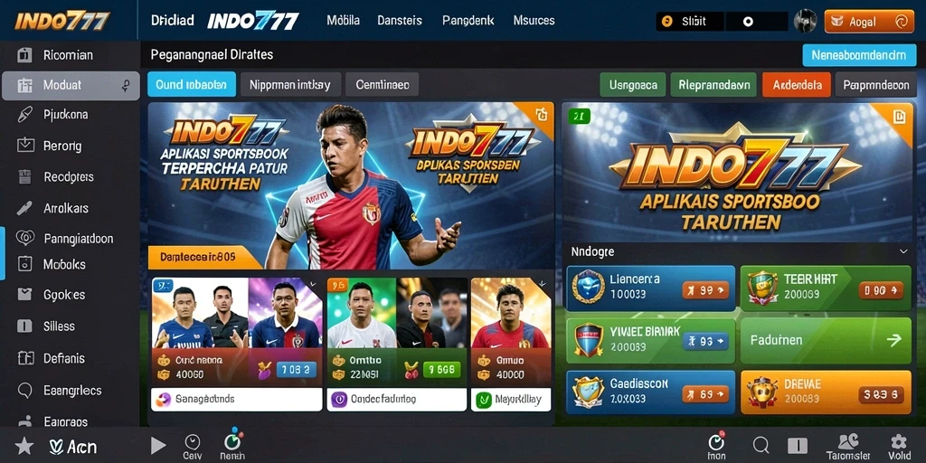 Tampilan gameplay Sportsbook INDO777 dengan berbagai pilihan taruhan.