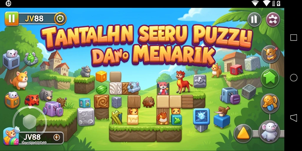 Tampilan gameplay JV88 yang menarik dengan teka-teki seru.