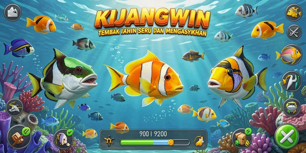 Tampilan menarik dari gameplay Tembak Ikan di KIJANGWIN.