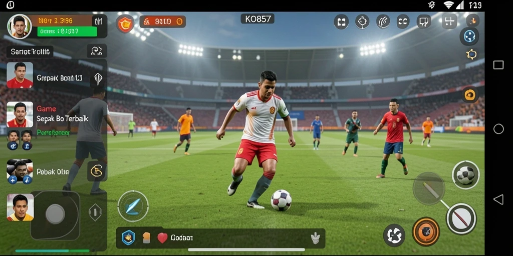 Tampilan gameplay KO857 yang mendebarkan dalam pertandingan sepak bola.