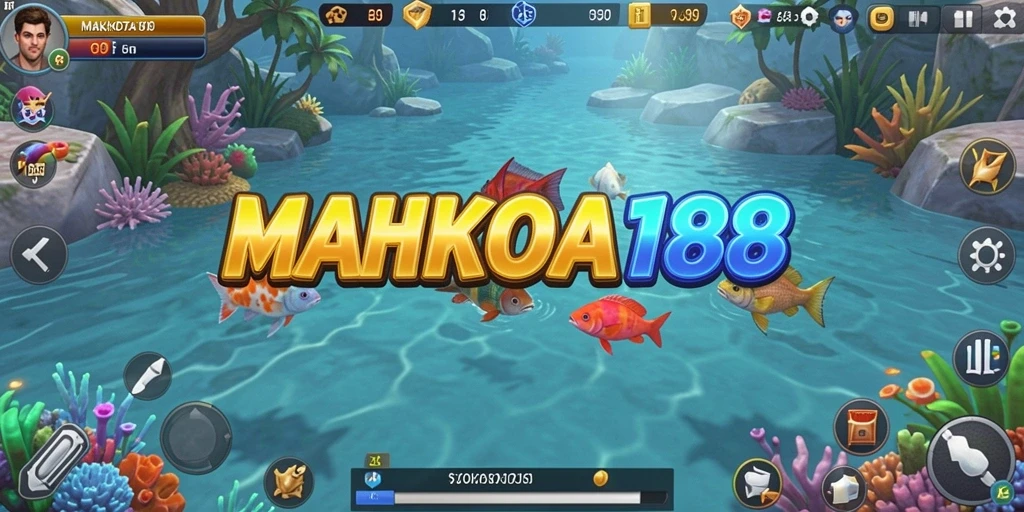 Tampilan menarik dari gameplay <strong>MAHKOTA188</strong> saat menembak ikan.