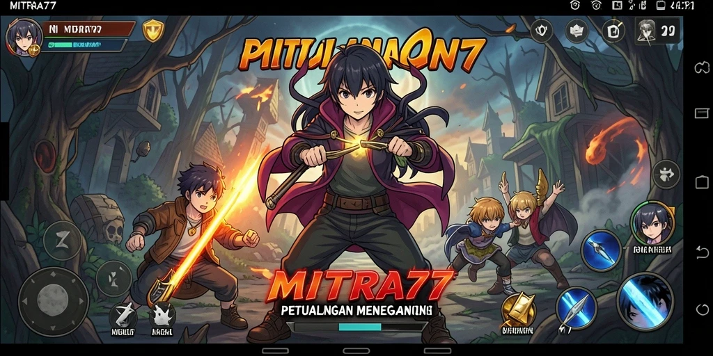 Menampilkan gameplay seru dalam petualangan Anime.