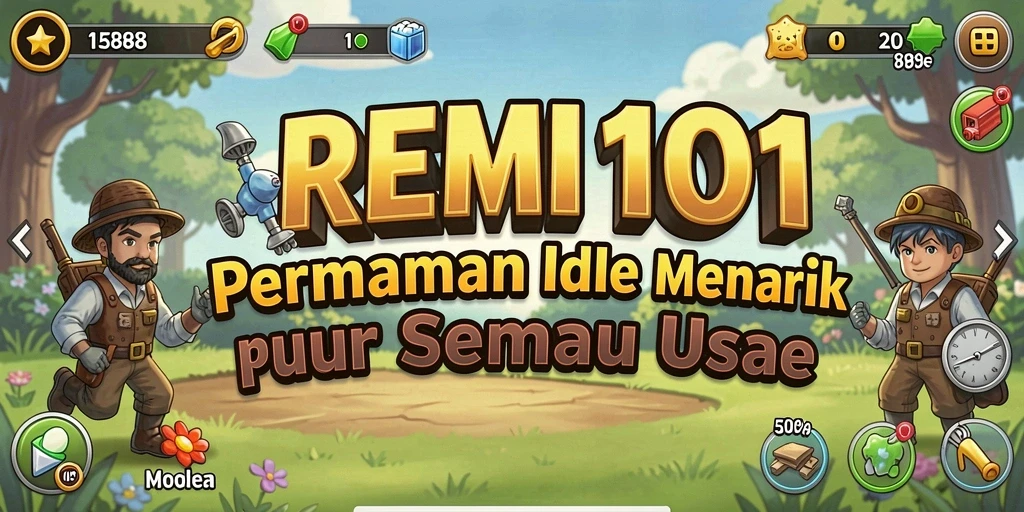 Tampilan menarik dari gameplay Idle REMI101 yang mengasyikkan.