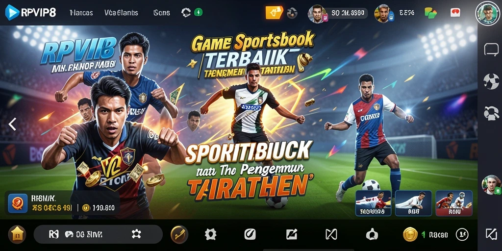 Tampilan utama RPVIP8 menampilkan berbagai pilihan taruhan olahraga.