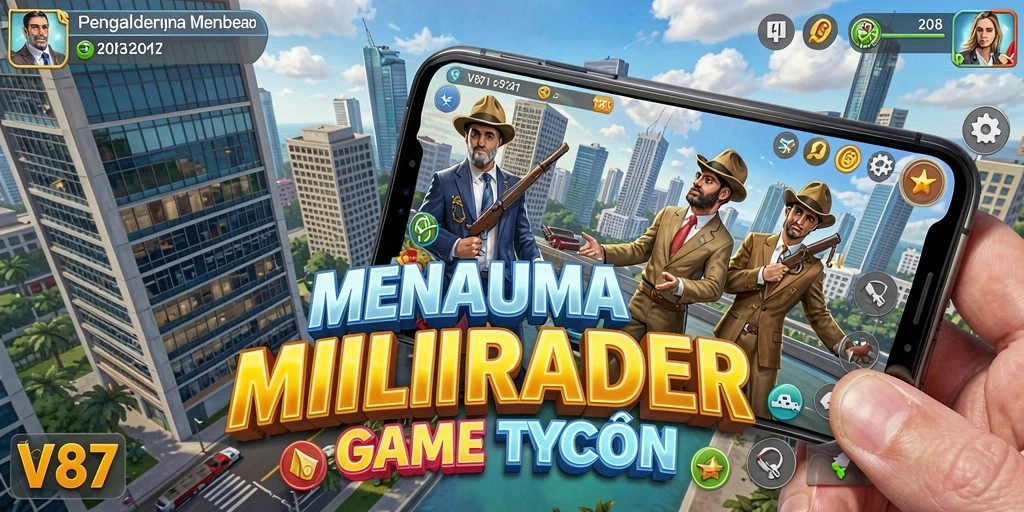 Screenshot gameplay V87 yang menunjukkan keseruan membangun bisnis Tycoon.