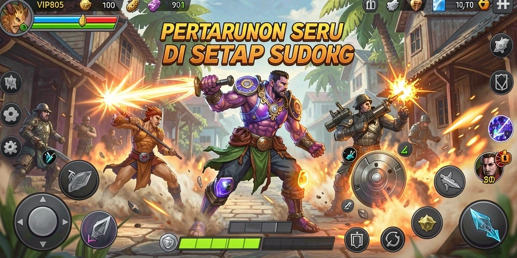 Tampilan seru dalam gameplay VIP805 yang penuh aksi.