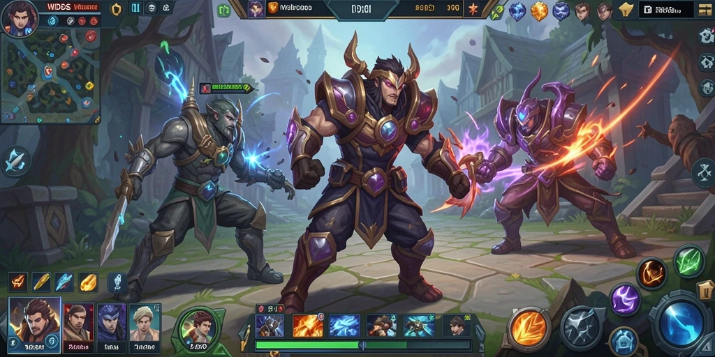 Gameplay seru dalam pertarungan MOBA WDBOS.