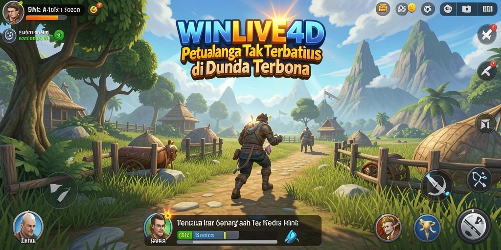 Tangkapan layar gameplay <strong>WINLIVE4D</strong> yang menampilkan petualangan menarik di dunia terbuka.
